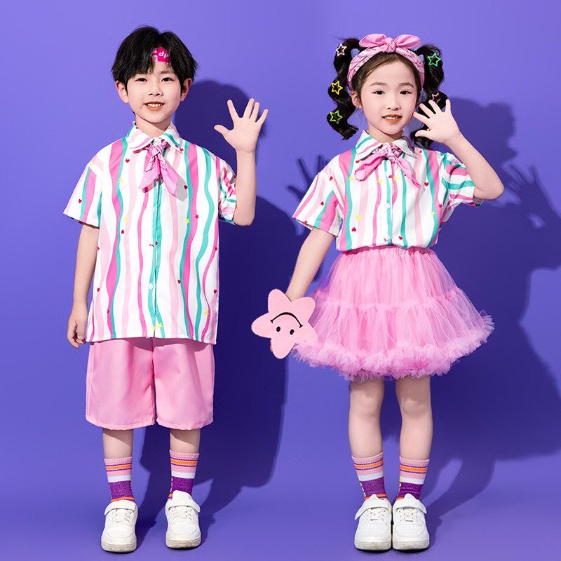 六一儿童演出服合唱小学生运动会服装幼儿园毕业少儿啦啦队表演服