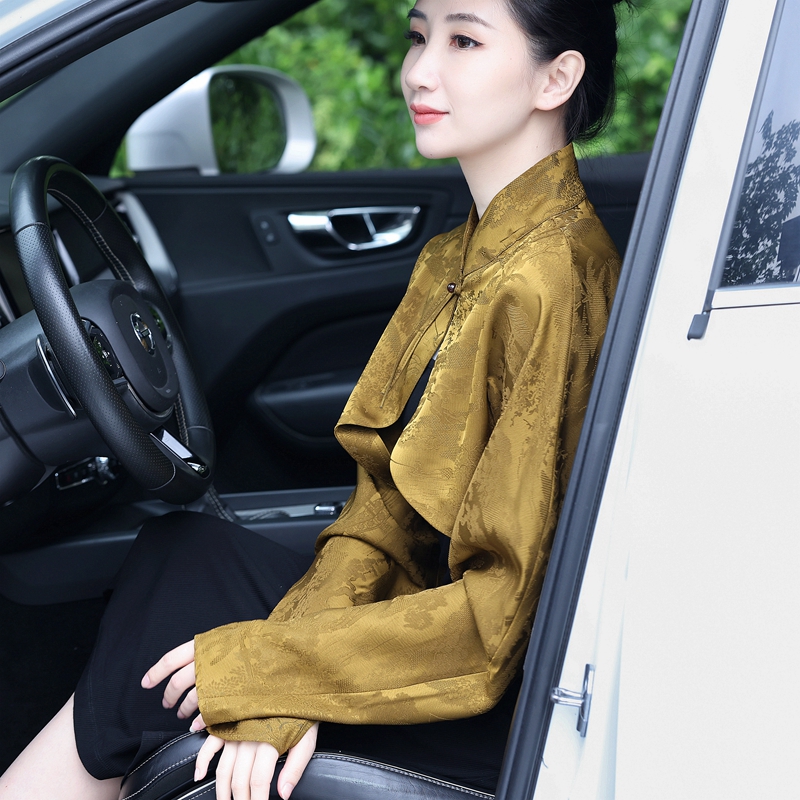 夏季披肩中式立领短款防晒衣遮阳