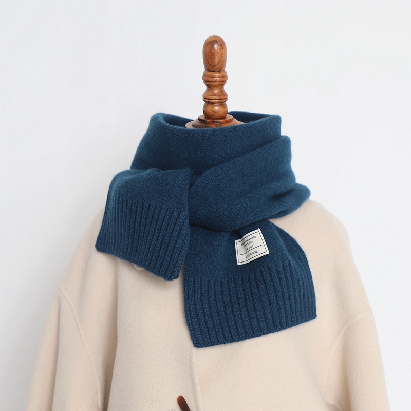 冬季男女针织羊毛围巾纯色高级感