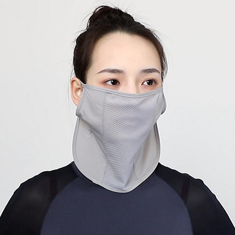 轻感泡泡网纱防晒面罩轻量高尔夫