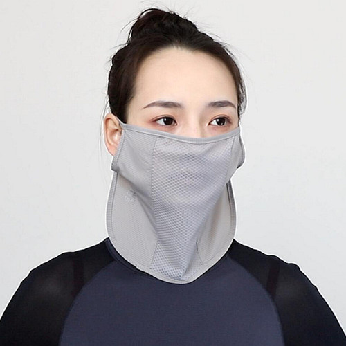 轻感泡泡网纱防晒面罩轻量高尔夫