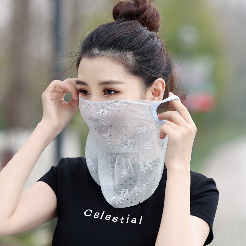 女神防晒网纱透气镂空超薄脸罩