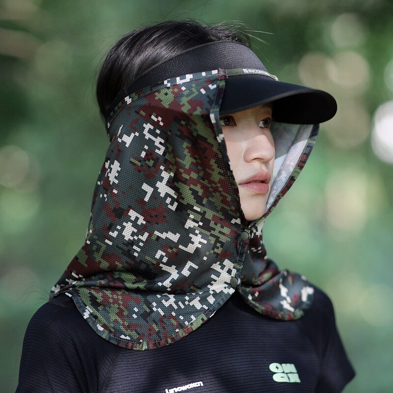夏季帽帘冰丝防晒面纱面罩遮阳图片