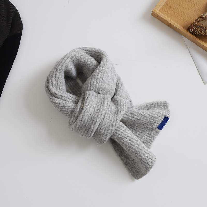 针织短款小围巾短巾百搭穿插围脖