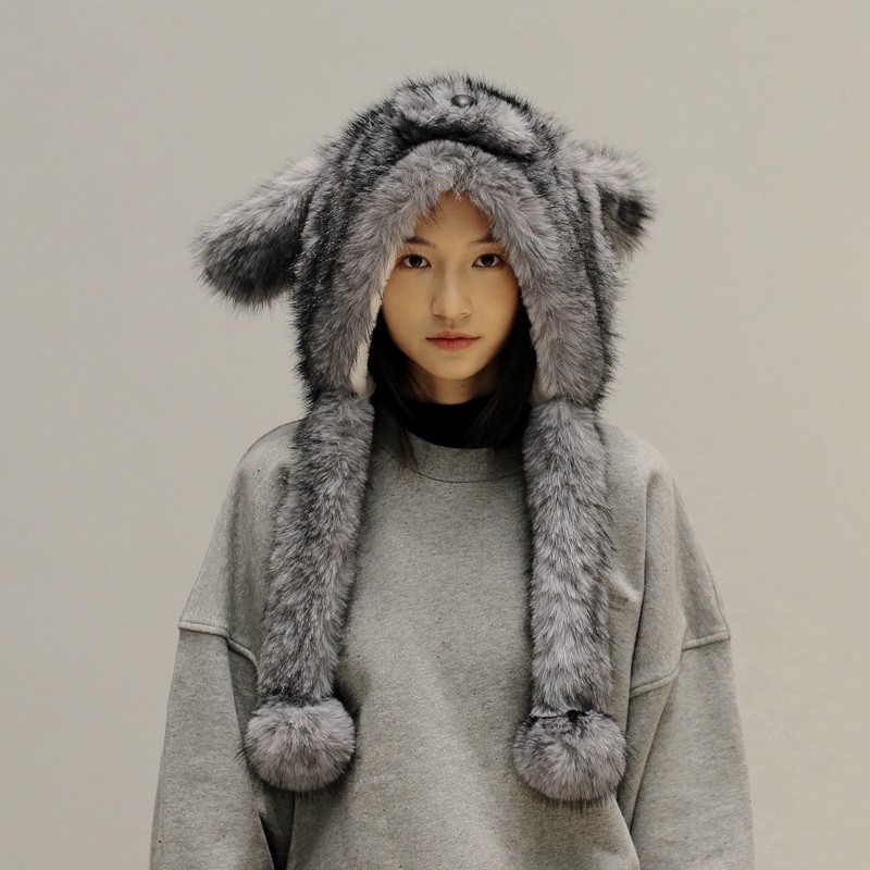 酷girl毛绒头套帽子高级感过渡色卡通围脖帽一体护耳防寒大头围冬,服饰配件/皮带/帽子/围巾,帽子,淘宝优惠券,粉丝福利购,淘宝优惠卷