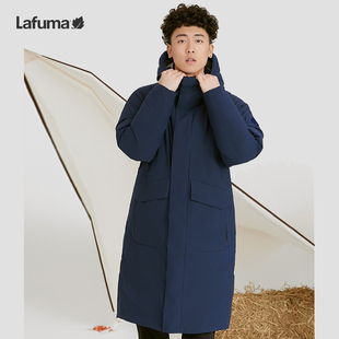 LAFUMA乐飞叶户外防泼水蓄热保暖鹅绒连帽防寒羽绒服男防风透气