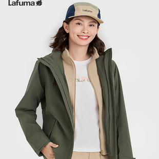 LAFUMA乐飞叶户外防风防水三合一夹克外套女可拆卸抓绒内胆两件套