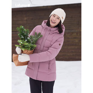 LAFUMA乐飞叶户外冬季 鹅绒羽绒服女士松紧腰防风拒水保暖外套上衣