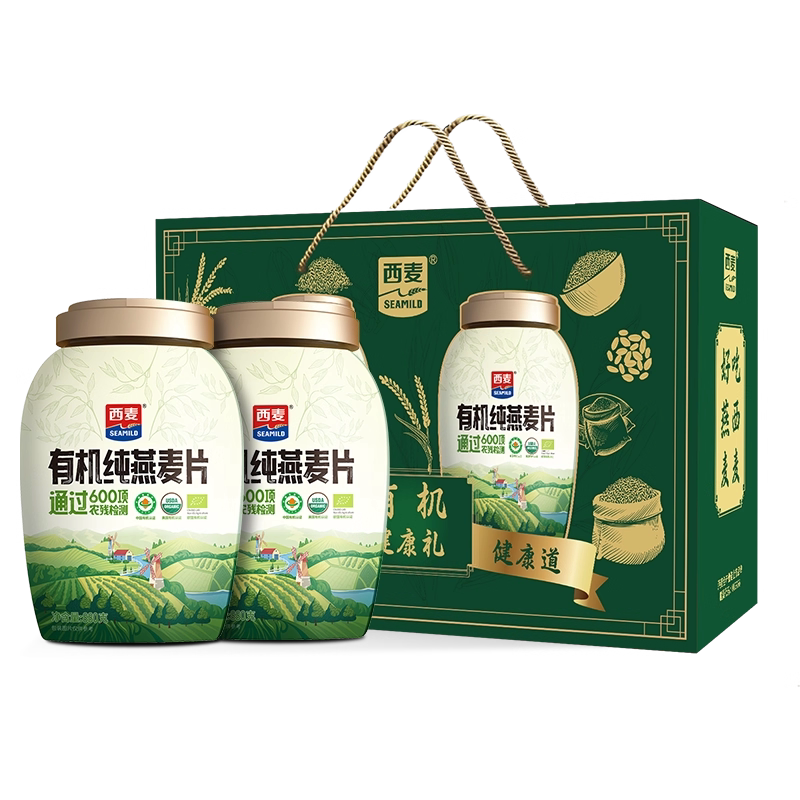 西麦有机纯燕麦片罐装880g