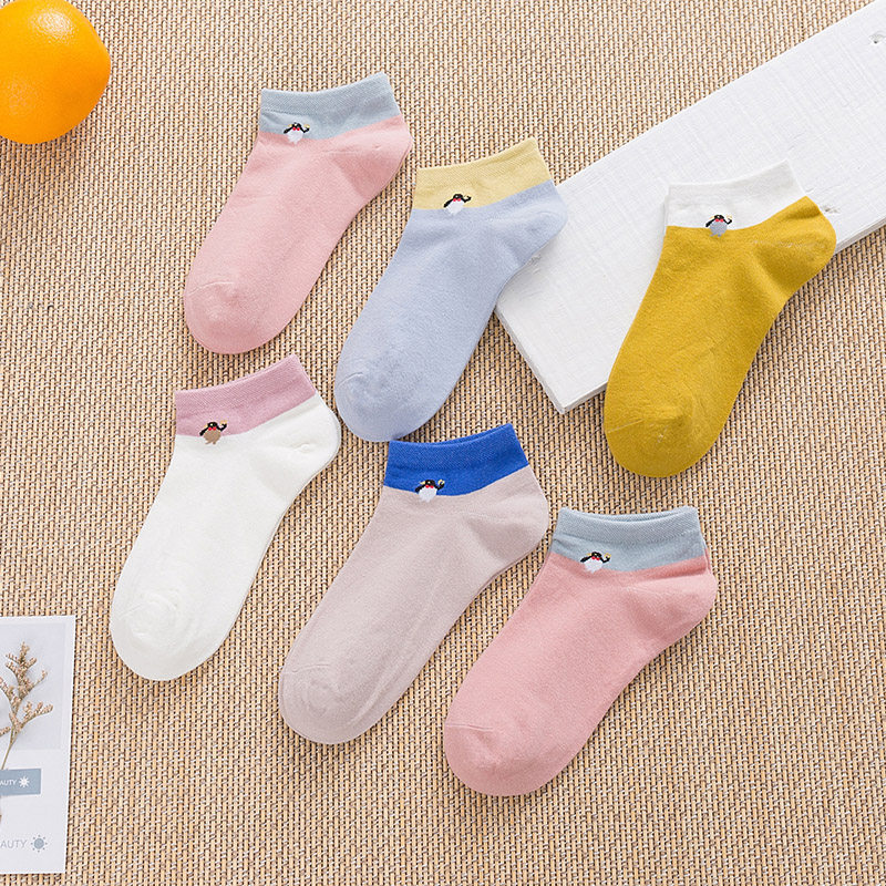 17袜子女短袜船袜女棉浅口隐形防滑夏季薄款袜字母潮短袜ins袜
