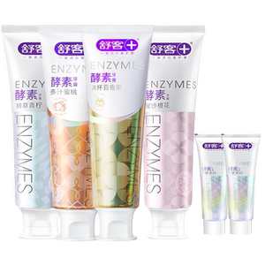 舒客酵素专研美白牙膏去黄亮白