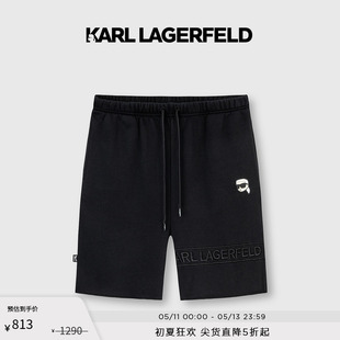 KARL 男老佛爷231C1044 LAGERFELD卡尔拉格斐23夏潮流logo运动短裤
