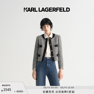 LAGERFELD卡尔拉格斐2023春夏新款 KARL 粗花呢夹克老佛爷231L1452