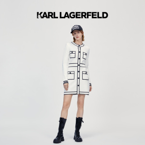 针织连衣裙小香风KarlLagerfeld