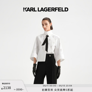 KARL 系列 LAGERFELD春KARL手稿白衬衫 致敬经典 老佛爷231L1623