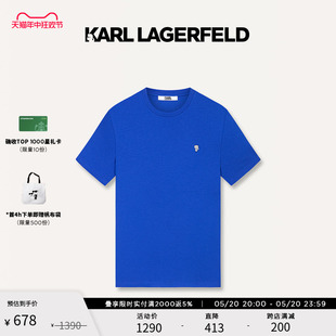 KARL装 KARL 新款 T恤男老佛爷 LAGERFELD卡尔拉格斐2024夏季 饰短袖