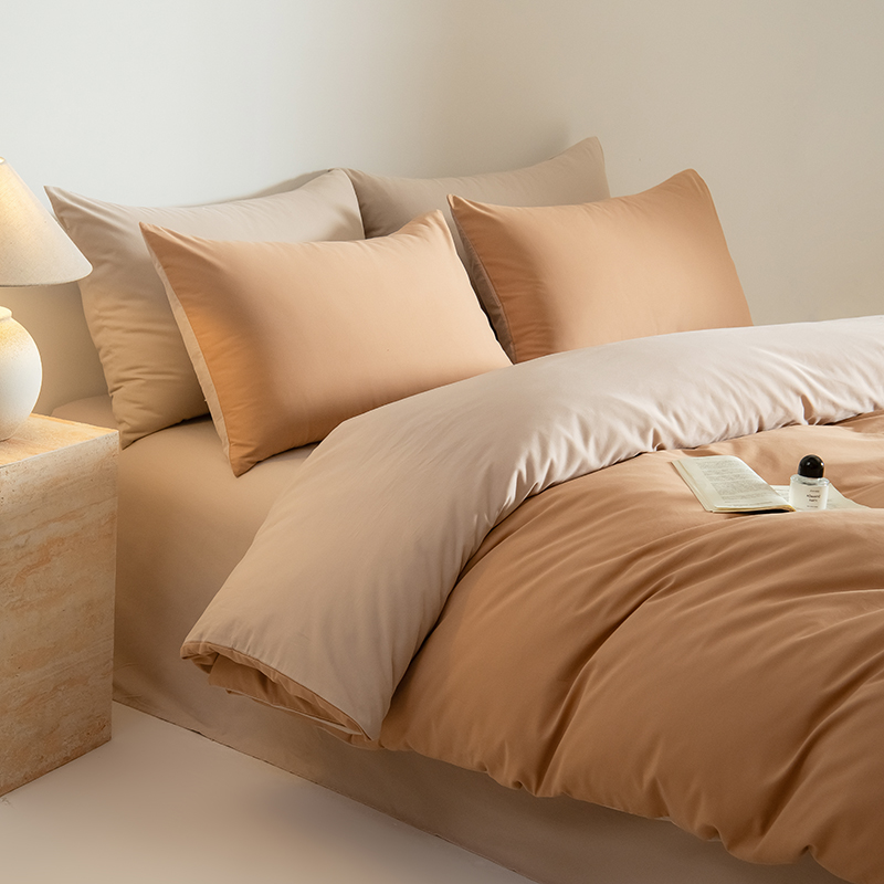 A类母婴级全棉加厚磨毛床上四件套纯棉床单被套床笠裸睡高支高密