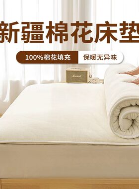 2026年新疆长绒棉花胎床褥成人床垫全棉被软垫子被芯学生宿舍铺底
