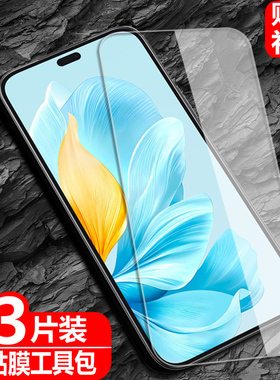 适用honor X8c/X8b国际版钢化膜ABR/LLY-LX1防爆LX2玻璃膜荣耀LX3手机全屏高清抗指纹护眼防蓝光保护贴