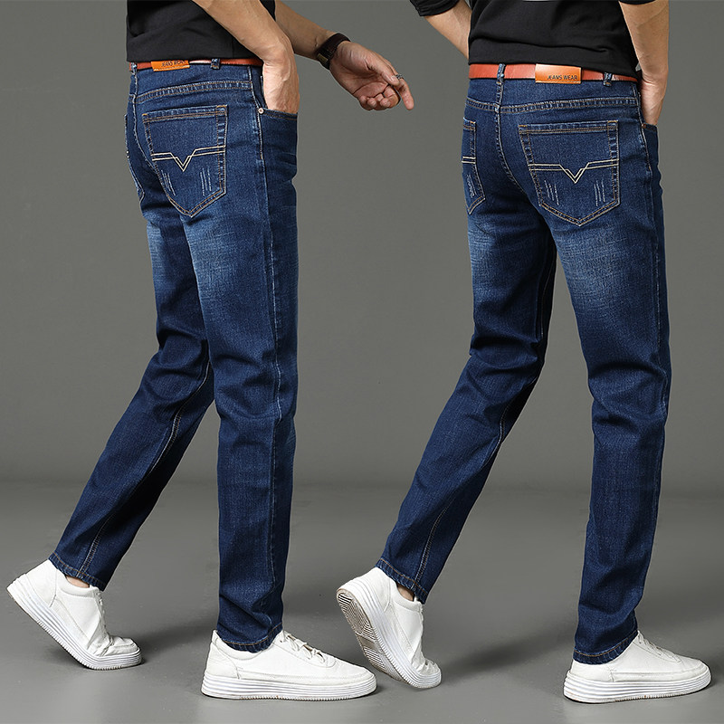 秋季男士弹力牛仔裤直筒宽松商务青年长裤子秋天大码耐磨休闲百搭在类目 男装, 牛仔裤中 - 来自Buy2taobao.com提供专业的淘宝代购服务