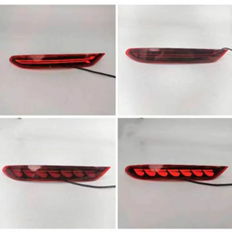 适用大众速腾后杠灯改装LED刹车流光转向后保险杠尾灯加装防追尾