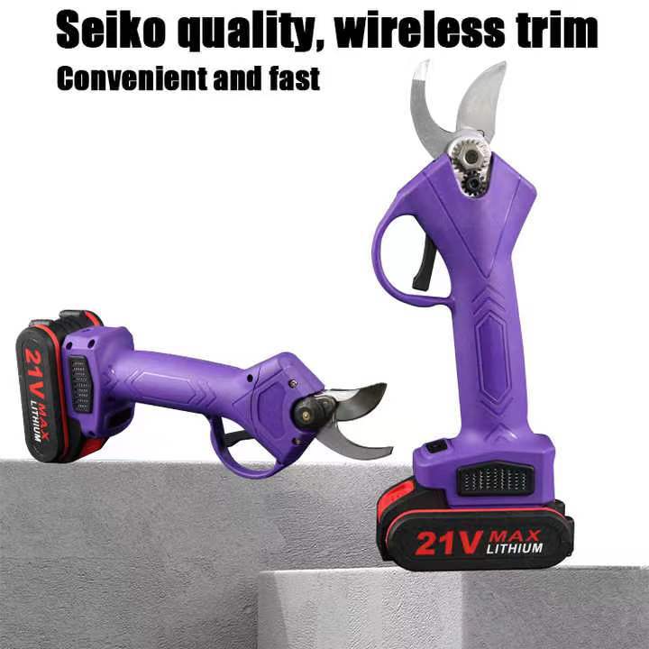 21V 电动修剪剪刀修剪剪子花园修剪器 Secateur 分支切割工具充电 - 实物图
