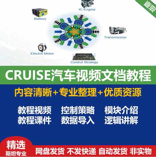 汽车仿真软件AVL Cruise视频教程基础紧急资料模型/Cruise教程
