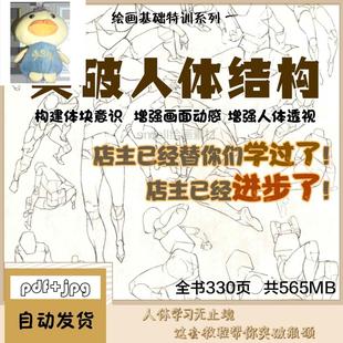 人体结构教程图片参考动态素材资料 pdf jpg原理与绘画教学电子版