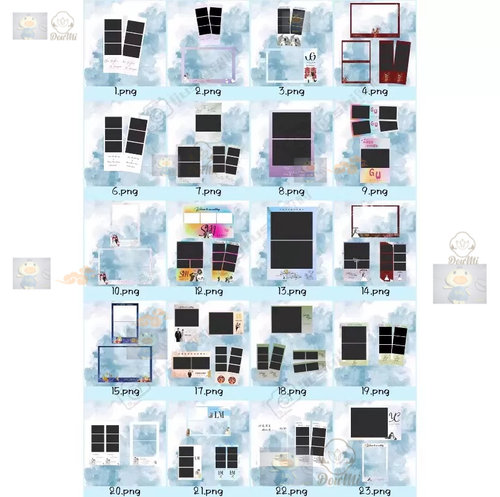 PhotoBooth婚礼模板互动相机照片相框活动模板70+款模板PSD格式