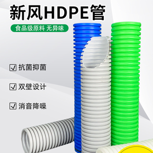 新风系统新风管道食品级双层pe管软管75 160消音pe新风管软管 110