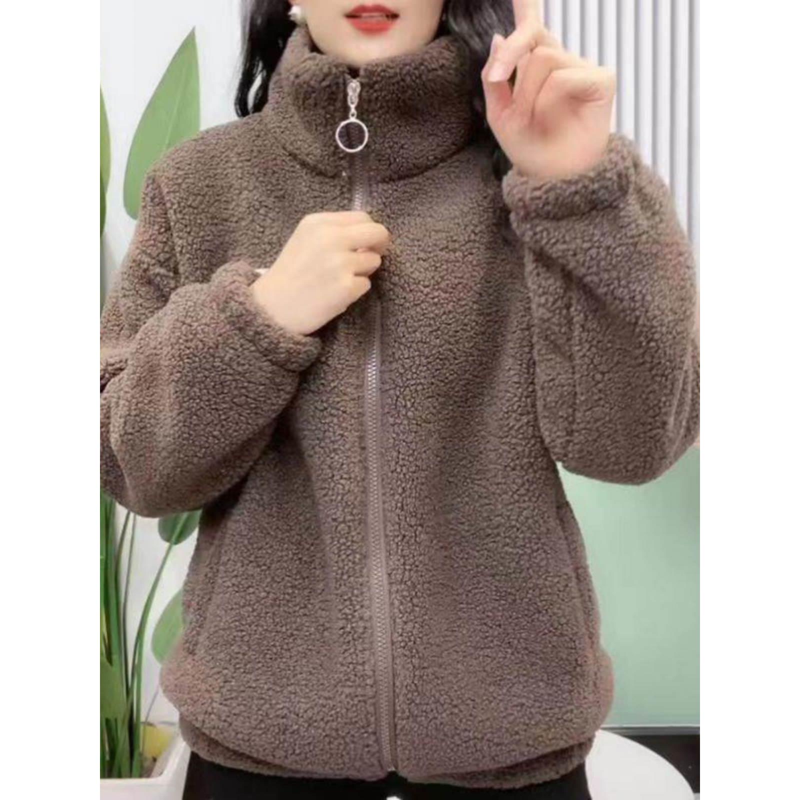 加绒加厚新款羊羔绒外套