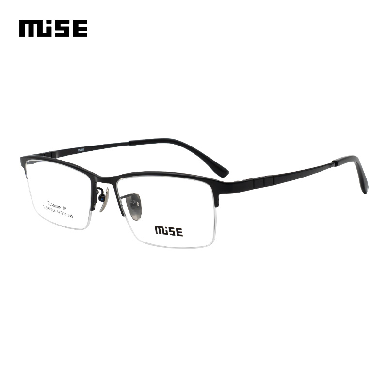MUISE眼镜框半框超轻钛材光学镜架男女款配镜片MSPT523