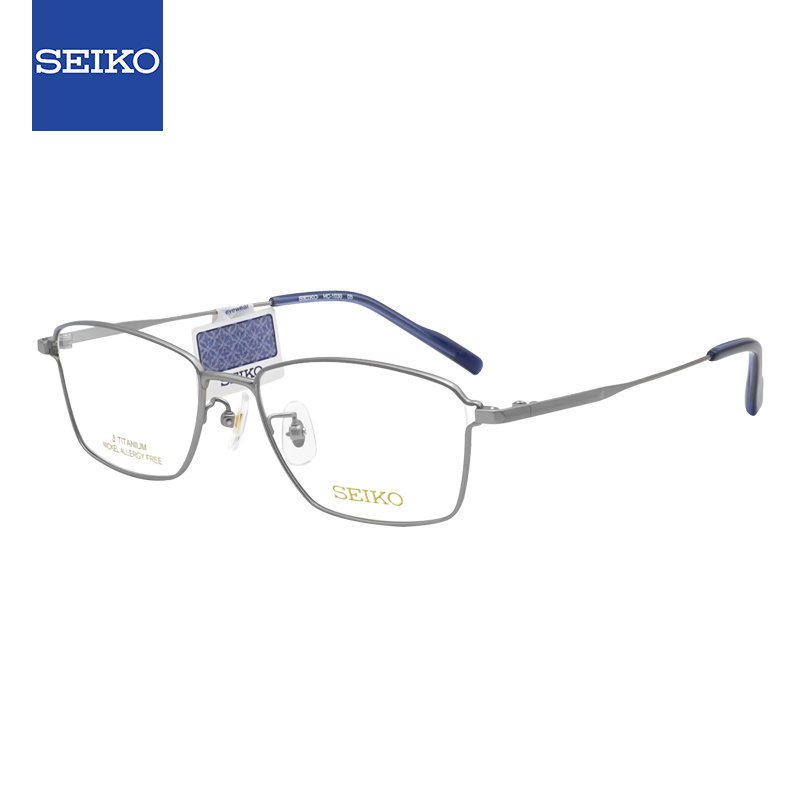 精工男女款全框钛材光学镜架