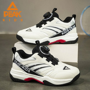 匹克男童运动鞋子2026春季新款皮面跑步鞋中大童爆款男单鞋旋转扣
