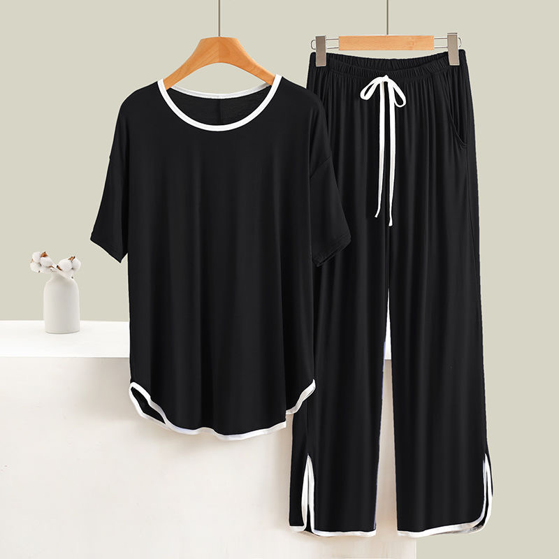 大码可外穿宽松显瘦薄款睡衣套装