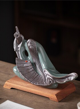 老子饰品大型陶瓷历史人物雕像新中国风家居古架子装饰工艺品饰品