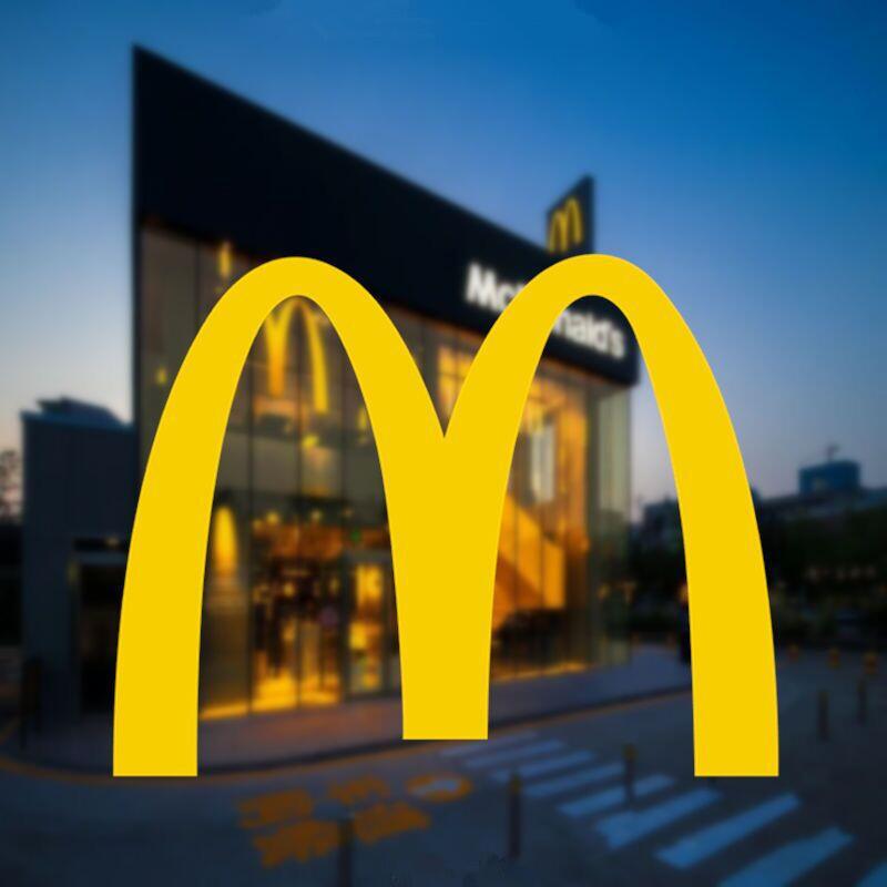 麦当劳品牌标志logo金拱门M创意反光贴纸汽车摩托车身玻璃装