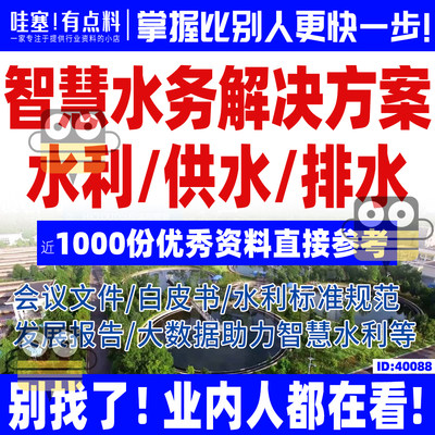 智能智慧水务AI解决方案供水利数字流域信息化白皮书案例标准规范