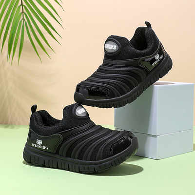 断码清仓儿童毛毛虫鞋春秋款男童一脚蹬鞋女童轻便网面运动鞋童鞋