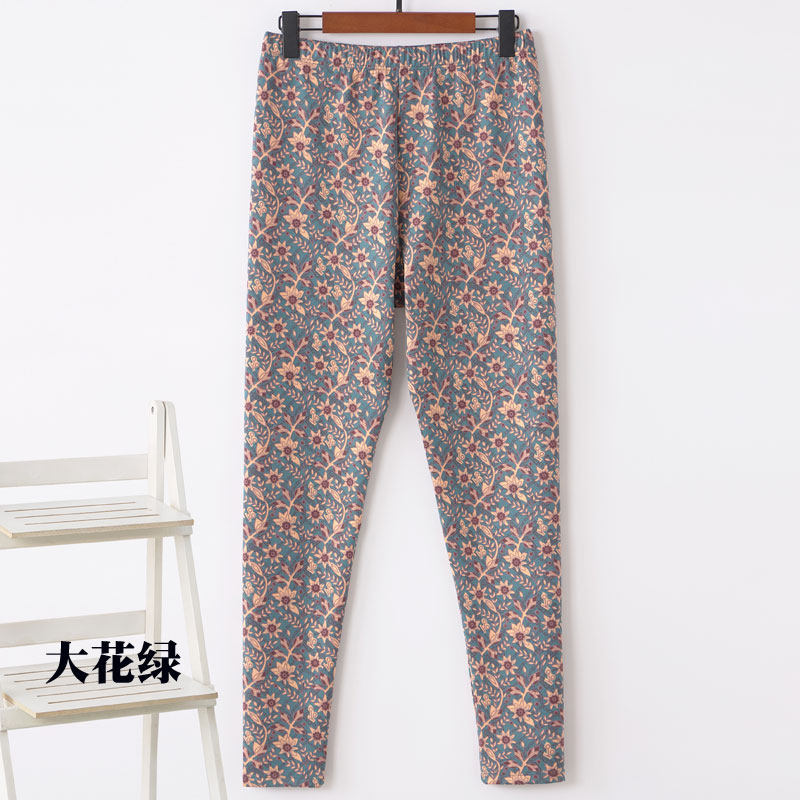 中老年人妈妈秋裤女德绒线裤加肥加大码高腰奶奶羊毛蚕丝保暖衬裤