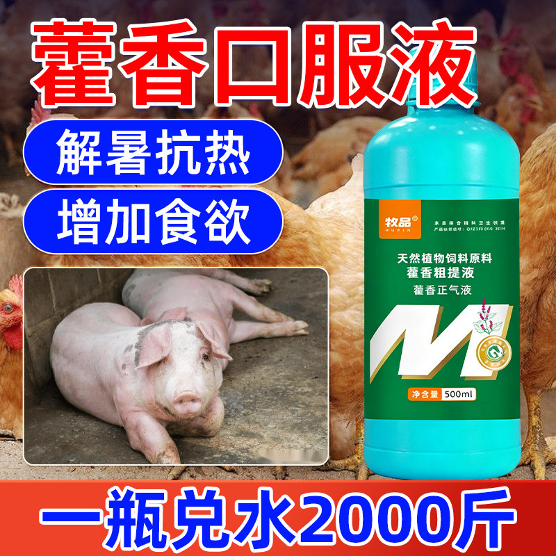 牧品兽用藿香口服液降温解暑