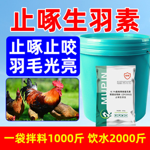 止啄生羽宝芦丁鸡生羽素兽用止咬防啄鹌鹑蛋鸡鸭鹅鸟类啄肛秃背粉