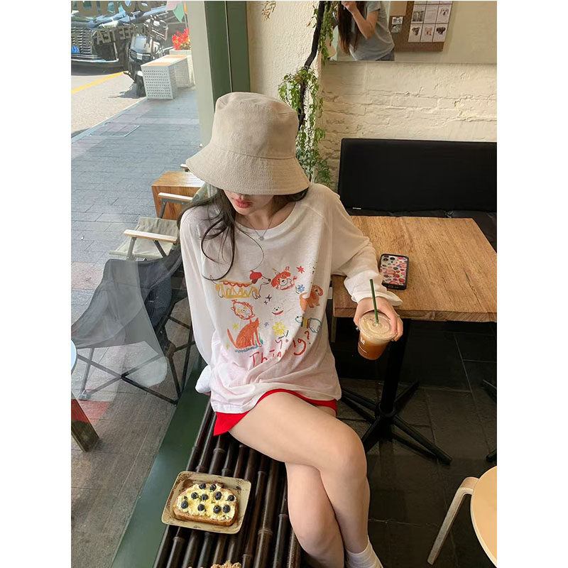 【H57-H112】夏季新款慵懒风防晒罩衫上衣女百搭显瘦休闲T恤合集