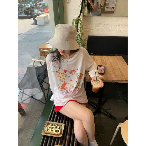 【H57-H112】夏季新款慵懒风防晒罩衫上衣女百搭显瘦休闲T恤合集