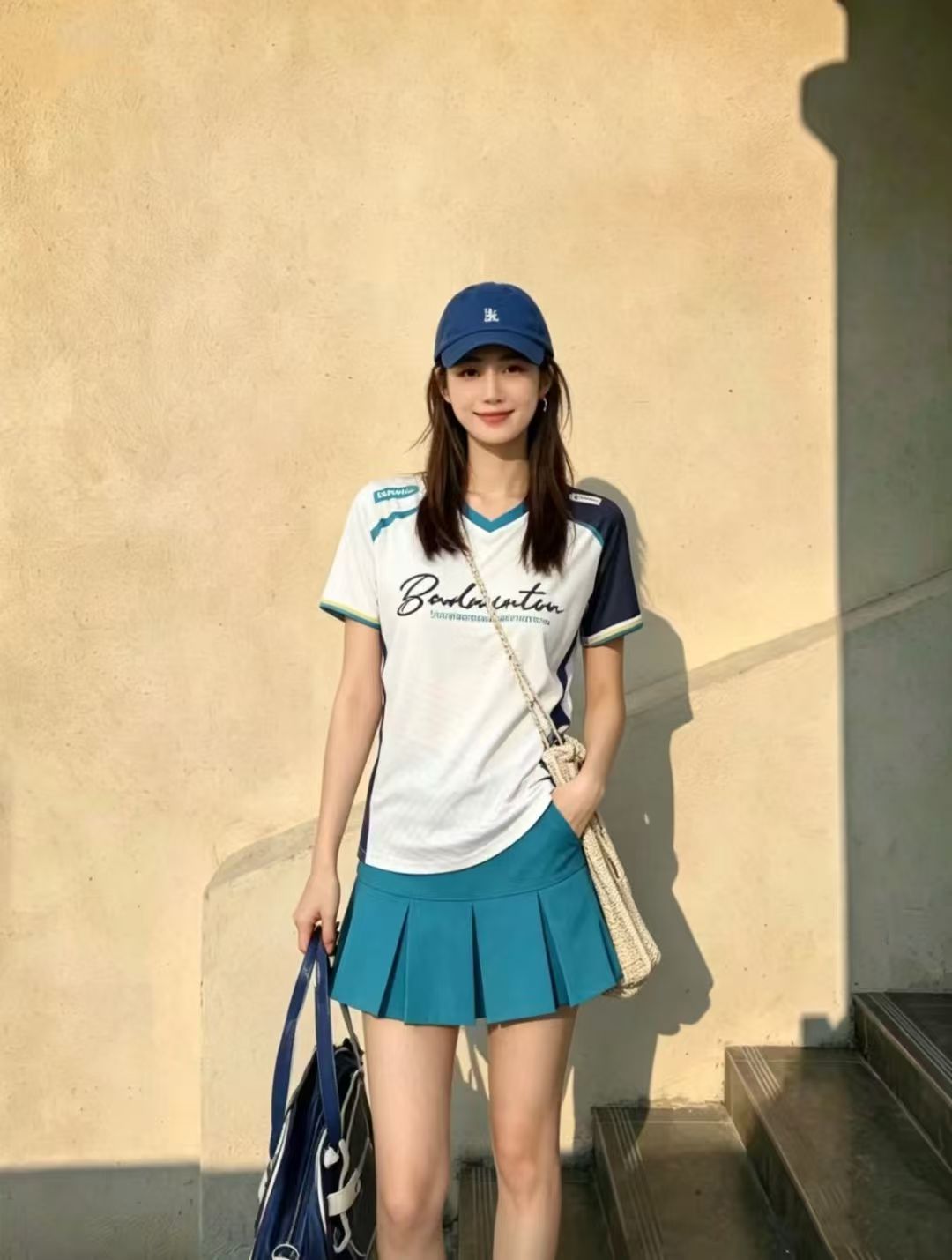 羽毛球服女套装速干透气短袖运动羽毛球上装