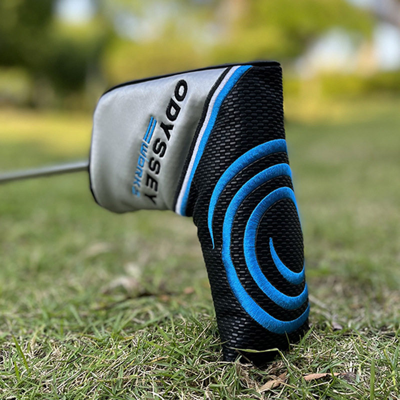 ODYSSEY 골프 퍼터 커버 혼 클럽 헤드 스트레이트 바 반원형 보호 커버 GOLF 모자 커버