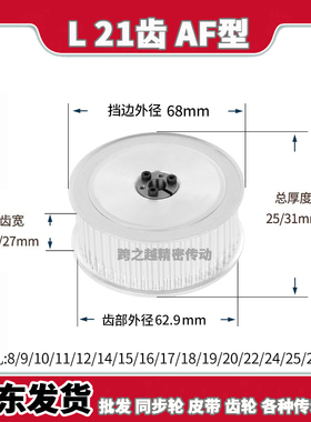 ECB/HPLA现货L21齿槽宽21/27AF免键胀紧套L同步轮涨套内孔8-25mm