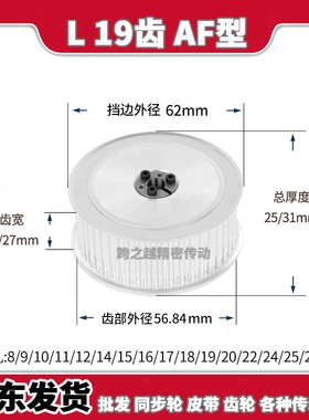 ECB/HPLA现货L19齿槽宽21/27AF免键胀紧套L同步轮涨套内孔8-25mm