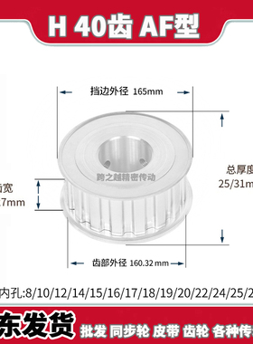 ATPA/EAL现货同步带轮H40槽宽21/27AF型075两面平100内孔14-30mm