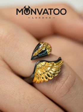 MONVATOO凤凰戒指开口可调节